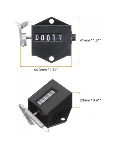 Contador Manual uxcell de 5 Dígitos para Maquinaria