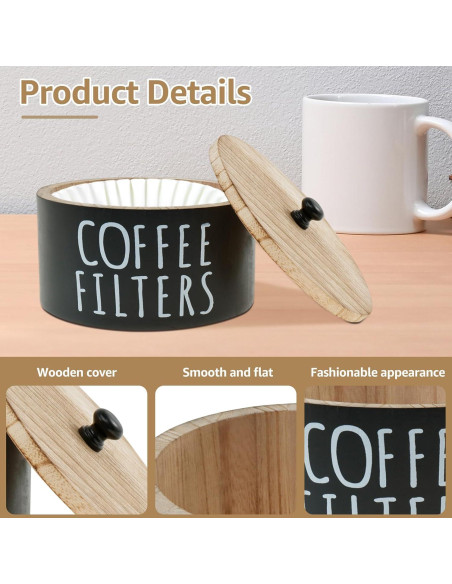 Soporte para Filtros de Café FALESOUL de Madera Rústica