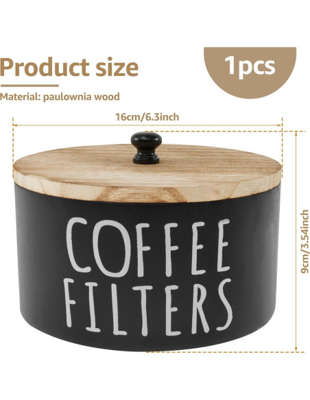 Soporte para Filtros de Café FALESOUL de Madera Rústica