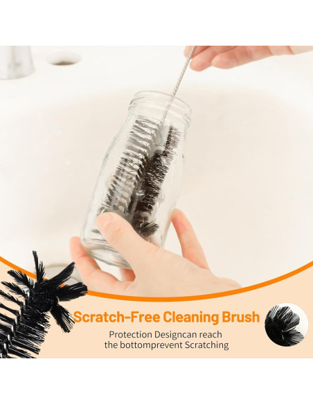 Juego de Cepillos Limpiadores de Botellas Adove 10 Pcs Nylon Juego de Cepillos Limpiadores de Botellas Adove 10 Pcs Nylon