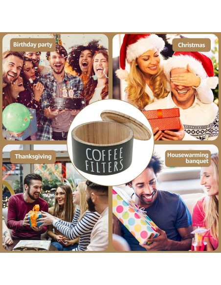 Soporte para Filtros de Café FALESOUL de Madera Rústica