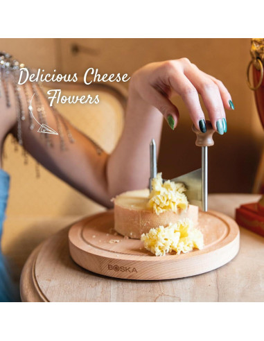 Cortador de Queso BOSKA Amigo - Rueda de Queso y Chocolate