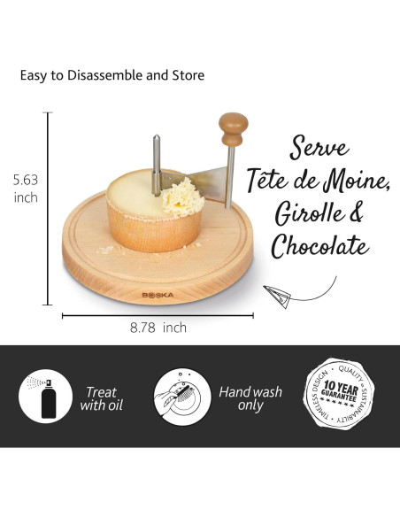 Cortador de Queso BOSKA Amigo - Rueda de Queso y Chocolate
