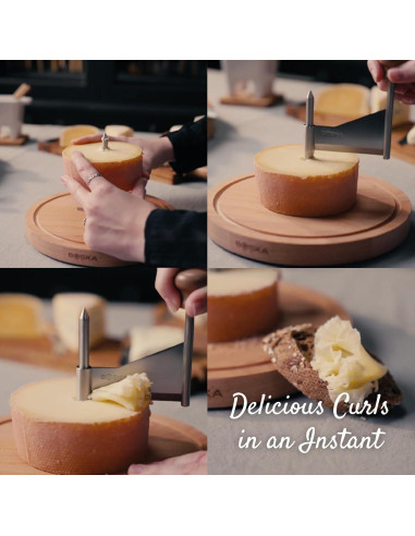 Cortador de Queso BOSKA Amigo - Rueda de Queso y Chocolate