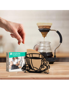 Soporte para Filtros de Café Songtaste 14x10cm Acero Inoxidable 2