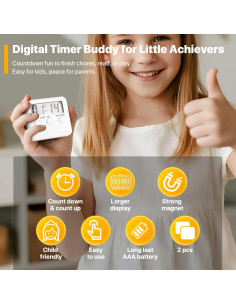Paquete de 2 Temporizadores Digitales NEXHC con Pantalla LCD 2