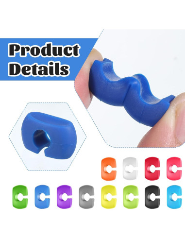 12 Marcadores de Copas de Vino Silicona Zelphvt Colores Vivos