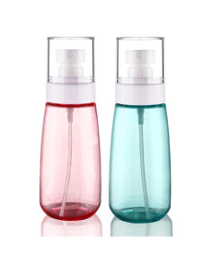 Paquete de 2 Botellas Spray Neblina Fina Wowang 100ml Verde+Rosa