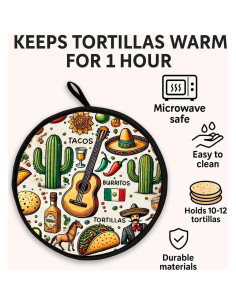Calentador de Tortillas COOQUI 30.48 cm Aislado Microondas 2