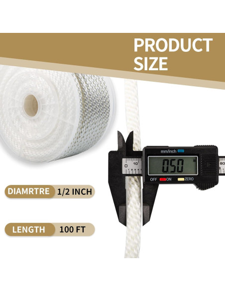 Cuerda de Nylon Trenzada LUOPUTUO 1/2" 30m Alta Resistencia