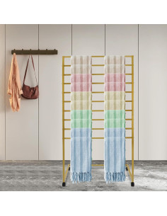 Organizador de Bufandas MARTEXBUY 10 Niveles Acero Dorado 2