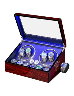 Reloj Winder ANWBROAD 4+6 Automático Silencioso LED