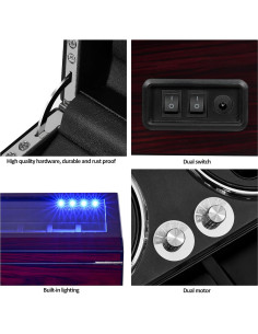 Reloj Winder ANWBROAD 4+6 Automático Silencioso LED 2