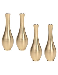 4 Soportes de Incienso Mini Jarrón de Latón NOIAFZY 6x2 cm