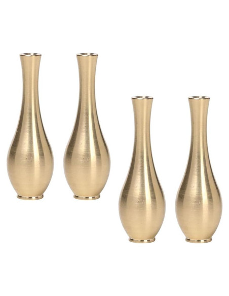 4 Soportes de Incienso Mini Jarrón de Latón NOIAFZY 6x2 cm