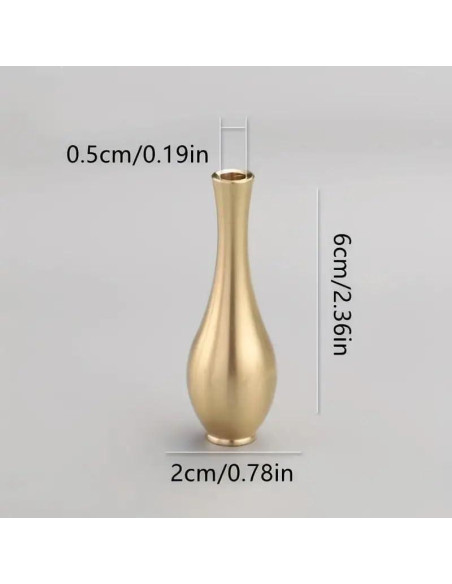 4 Soportes de Incienso Mini Jarrón de Latón NOIAFZY 6x2 cm