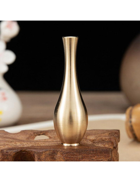 4 Soportes de Incienso Mini Jarrón de Latón NOIAFZY 6x2 cm