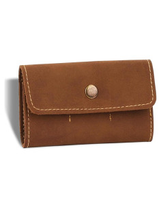 Billetera de Tarjetas SD de Cuero Marrón - Almacenamiento Plegable