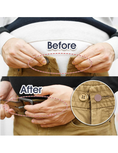 Extensor de Botón para Pantalones Cobee - 12 Piezas, 2 Tamaños