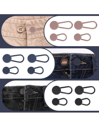 Extensor de Botón para Pantalones Cobee - 12 Piezas, 2 Tamaños