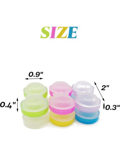 Estuches para Lentes de Contacto TIHOOD 60PCS 6 Colores 2