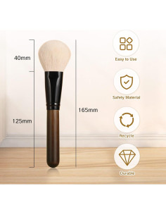 Cepillo de limpieza de lentes ZGGAZCA con pelo de cabra suave 2