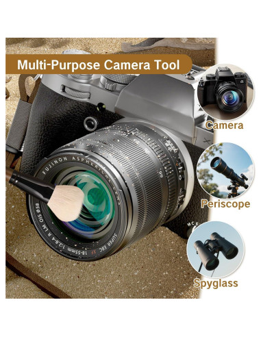 Cepillo de limpieza de lentes ZGGAZCA con pelo de cabra suave