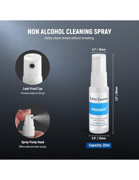 Kit de Limpieza de Lentes NEEWER 12 en 1 para Cámaras DSLR