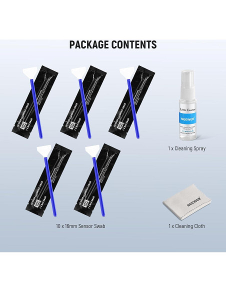 Kit de Limpieza de Lentes NEEWER 12 en 1 para Cámaras DSLR