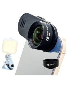 Kit de Lentes FotoZ Pro con Luz LED Recargable para Smartphone