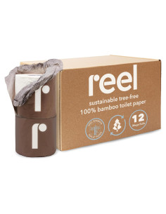 Papel Higiénico Premium Reel 12 Rollos 3 Capas de Bambú