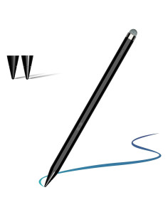 Lápiz Óptico Doble Punta YAGFK para Tablets Android - Negro
