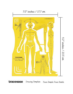 Plantilla de Figura Humana Masculina Traceease 17.8x23.4cm 2