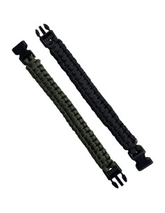 Pack de 2 Pulseras de Paracord Tácticas 22cm para Supervivencia 2