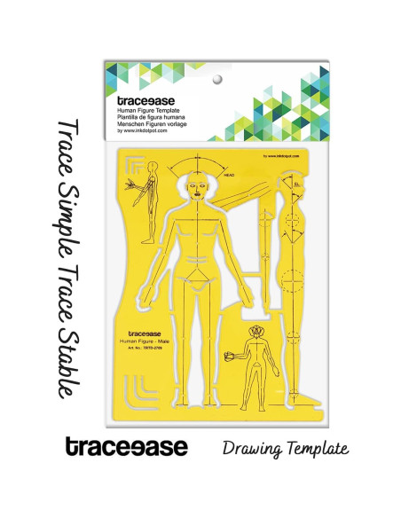 Plantilla de Figura Humana Masculina Traceease 17.8x23.4cm Plantilla de Figura Humana Masculina Traceease 17.8x23.4cm