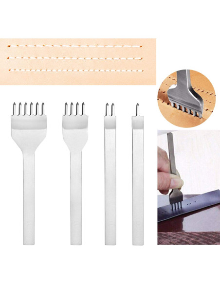 Kit de Herramientas de Artesanía de Cuero SteelFever 4mm