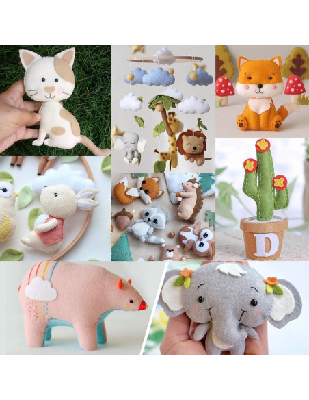 XSEINO 12 Rollos Fieltro Suave 20.5x90cm 1.4mm Serie Morandi