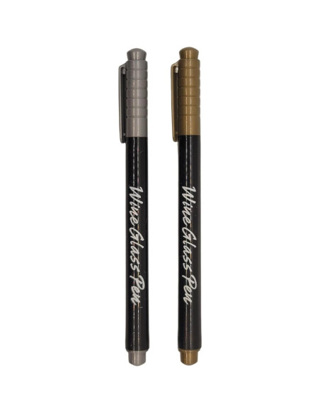 Juego de Marcadores de Vino Reutilizables Handy Housewares - Dorado y Plateado