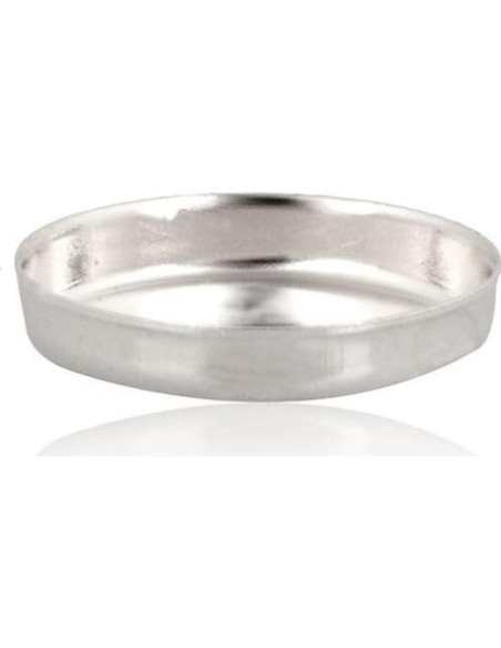 Taza Bezel 925 Plata Esterlina Rashbel 8x10mm - 10 Piezas