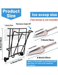 Soporte para Cuchara de Hielo TuoCheng Plegable 2PCS 17.78x11.43cm 2
