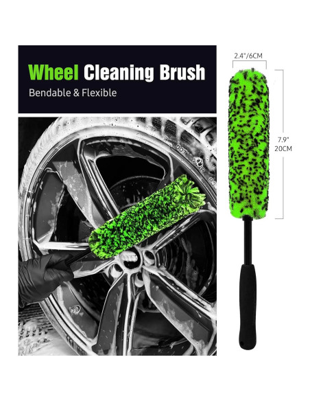 Kit de Cepillos Limpiadores de Ruedas YeewayVeh - 3 Paquetes