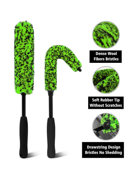 Kit de Cepillos Limpiadores de Ruedas YeewayVeh - 3 Paquetes