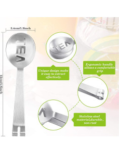 Pinzas Exprimidoras de Té Patelai - Acero Inoxidable (4 Piezas) 2