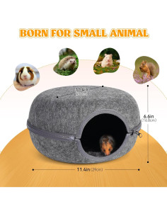 Cama para Cobayas DOOKRON con 2 Cojines Suaves 29x29cm 2