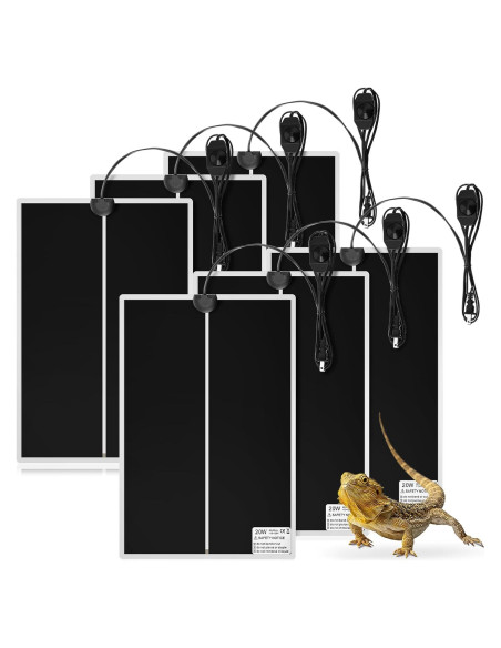 Almohadilla Térmica para Reptiles ROCEEI 20W 28x42 cm 6 Pcs