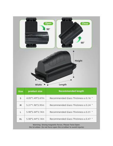 Limpiador Magnético para Acuarios Jasonwell - Raspador Flotante S