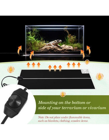 Almohadilla Térmica para Reptiles ROCEEI 20W 28x42 cm 6 Pcs