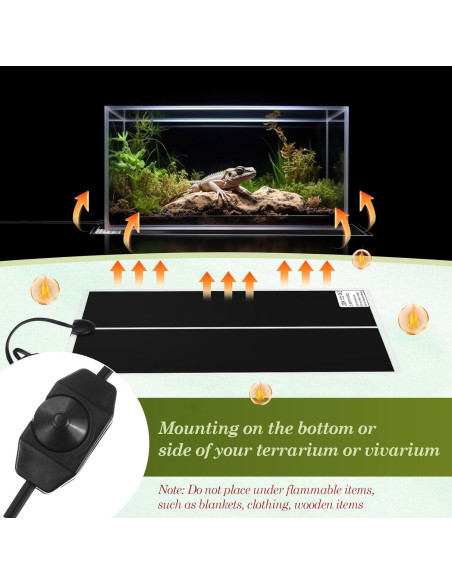 Almohadilla Térmica para Reptiles ROCEEI 20W 28x42 cm 6 Pcs