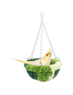 Cama Nido Colgante para Aves Wontee Verde 16 cm