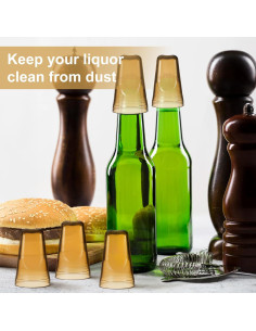 36 Cubiertas de Botellas de Licor PVC Molain - Tapas Translucidas 2